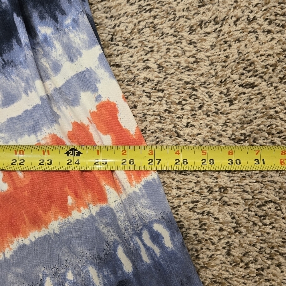 Nina Leonard Red And Blue Cinch Waist Sleeveless Maxi Dress Size 1X - Picture 15 of 15